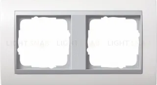 Рамка двойная Gira Event белый матовый/алюминий 021271 021271