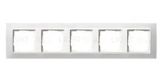 Рамка пятерная Gira Event Opaque матово-белый/глянц.белый 0215334 0215334