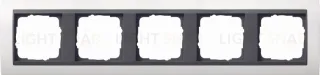 Рамка пятерная Gira Event белый глянец/антрацит 0215808 0215808