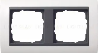 Рамка двойная Gira Event белый матовый/антрацит 021207 021207