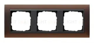 Рамка тройная Gira Event Opaque матово-коричневый/антрацит 021313 021313