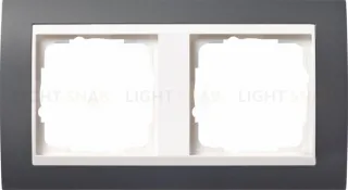 Рамка двойная Gira Event черный/глянцевый белый 0212328 0212328