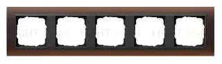 Рамка пятерная Gira Event Opaque матово-коричневый/антрацит 021513 021513