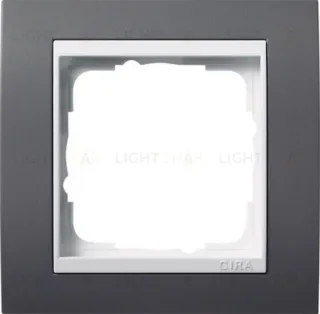 Рамка одинарная Gira Event черный/глянцевый белый 0211328 0211328