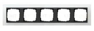 Рамка пятерная Gira Event Opaque матово-белый/антрацит 021524 021524