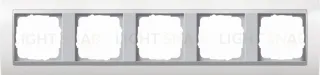 Рамка пятерная Gira Event белый глянец/алюминий 0215806 0215806