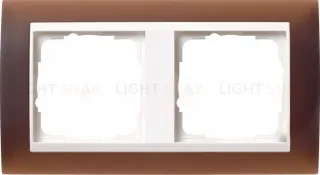 Рамка двойная Gira Event Opaque матово-коричневый/бел. Глянец 0212331 0212331
