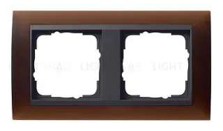 Рамка двойная Gira Event Opaque матово-коричневый/антрацит 021213 021213