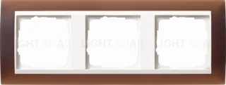 Рамка тройная Gira Event Opaque матово-коричневый/бел. Глянец 0213331 0213331