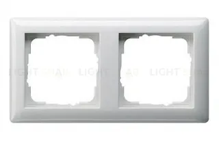 Рамка двойная Gira Standart 55 белый глянцевый 021203 021203