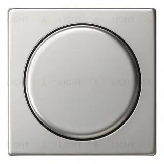 Светорегулятор поворотный Gira для LED 3-60Вт., 20-210Вт ламп накал. и галог., сталь 245000+0650600 245000 + 0650600