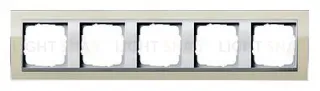 Рамка пятерная Gira Event Clear песочный-алюминий 0215776 0215776