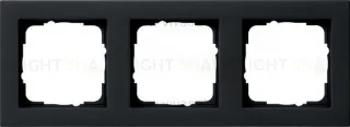 Рамка тройная Gira E2 черный матовый 021309 021309