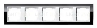 Рамка пятерная Gira Event Clear черный-белый глянец 0215733 0215733