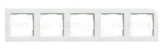 Рамка пятерная Gira E2 белый глянцевый 021529 021529