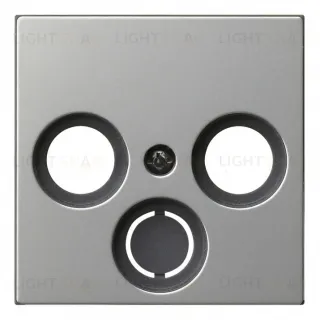 Телевизионная розетка оконечная Gira TV-SAT-FM, сталь 093700+0869600 093700 + 0869600