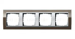 Рамка четверная Gira Event Clear коричневый-алюминий 0214766 0214766
