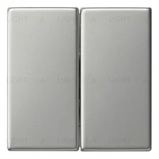 Выключатель двухклавишный Gira 10А/250В, сталь 010500+0295600 010500 + 0295600