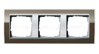 Рамка тройная Gira Event Clear коричневый-алюминий 0213766 0213766