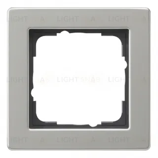 Рамка одинарная Gira E2 сталь 021133 021133