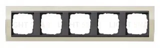 Рамка пятерная Gira Event Clear песочный-антрацит 0215778 0215778