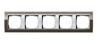 Рамка пятерная Gira Event Clear коричневый-алюминий 0215766 0215766