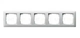 Рамка пятерная Gira Standart 55 белый глянцевый 021503 021503
