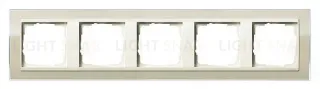 Рамка пятерная Gira Event Clear песочный-кремовый глянец 0215771 0215771