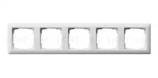 Рамка пятерная Gira Standart 55 белый матовый 021504 021504