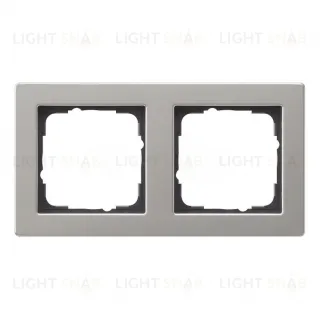 Рамка двойная Gira E2 сталь 021233 021233