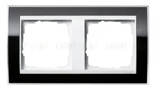 Рамка двойная Gira Event Clear черный-белый глянец 0212733 0212733