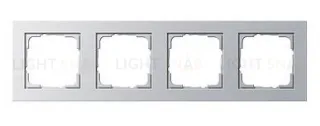 Рамка четверная Gira E2 алюминий 021425 021425