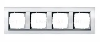 Рамка четверная Gira Event Clear белый-алюминий 0214726 0214726