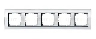 Рамка пятерная Gira Event Clear белый-алюминий 0215726 0215726