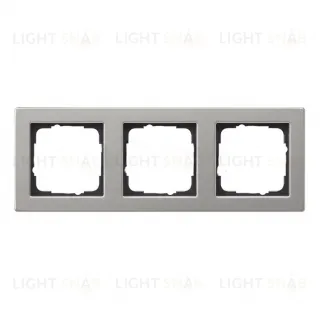 Рамка тройная Gira E2 сталь 021333 021333