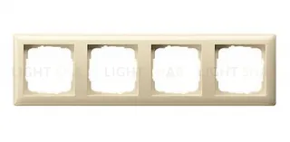 Рамка четверная Gira Standart 55 кремовый глянцевый 021401 021401