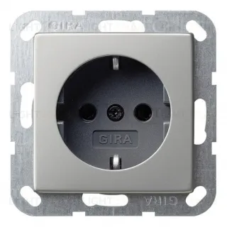 Розетка с заземлением Gira 16А/250В, сталь 4188600 4188600