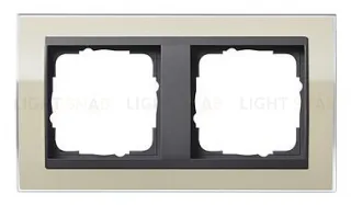 Рамка двойная Gira Event Clear песочный-антрацит 0212778 0212778