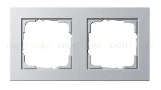 Рамка двойная Gira E2 алюминий 021225 021225
