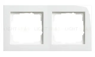 Рамка двойная Gira E2 белый глянцевый 021229 021229