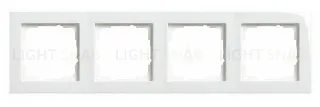 Рамка четверная Gira E2 белый глянцевый 021429 021429