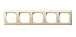 Рамка пятерная Gira Standart 55 кремовый глянцевый 021501 021501