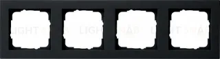 Рамка четверная Gira E2 черный матовый 021409 021409