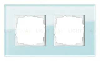 Рамка двойная Gira Esprit салатовое стекло 021218 021218