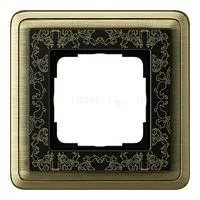 Рамка одинарная Gira Classix Art бронза-черный 0211662 0211662
