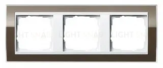 Рамка тройная Gira Event Clear коричневый-белый глянец 0213763 0213763