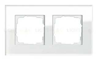 Рамка двойная Gira Esprit белое стекло 021212 021212