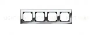 Рамка четверная Gira Esprit хром 021410 021410