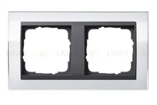 Рамка двойная Gira Event Clear белый-антрацит 0212728 0212728