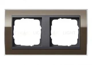 Рамка двойная Gira Event Clear коричневый-антрацит 0212768 0212768